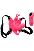 Butterfly Vibrating Harness with Dildo and Remote - 30 Vibration Modes