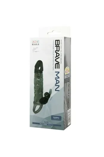 Brave Man: Realistic Penis Sleeve with Rabbit for Intense and Lasting Pleasure