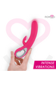 Dual stimulation vibrator with clitoral suction
