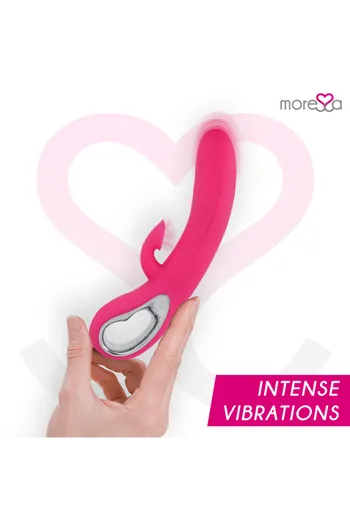 Dual stimulation vibrator with clitoral suction