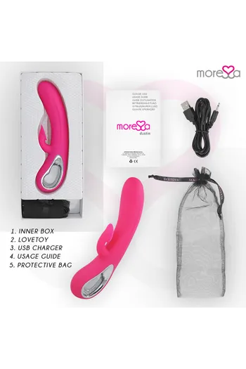 Dual stimulation vibrator with clitoral suction