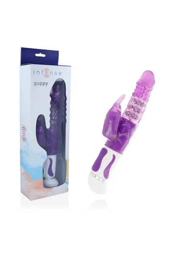Guppy Intense - Rotating Rabbit Vibrator with Clitoral Stimulation | 12 Speeds