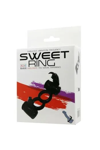 Men's Vibrating Ring with Rabbit Clitoral Stimulator - Intense Pleasure for Couples