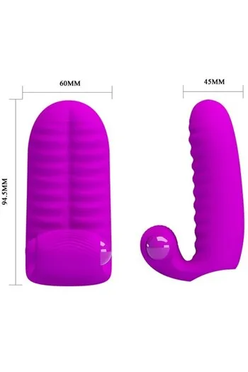 Double Nodulated Finger Vibrator - Intense Stimulation
