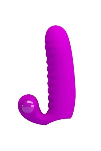 Double Nodulated Finger Vibrator - Intense Stimulation