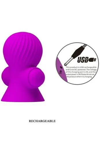 Stimolatore per Capezzoli Pretty Love - 12 Modi Vibrazione, Ricaricabile USB
