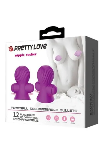 Pretty Love Nipple Stimulator - 12 Vibration Modes, USB Rechargeable