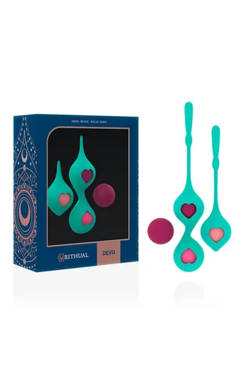 Deva by Rithual: Pelvic Training Kit with 4 Vaginal Balls for Toning and Enhancing Pleasure