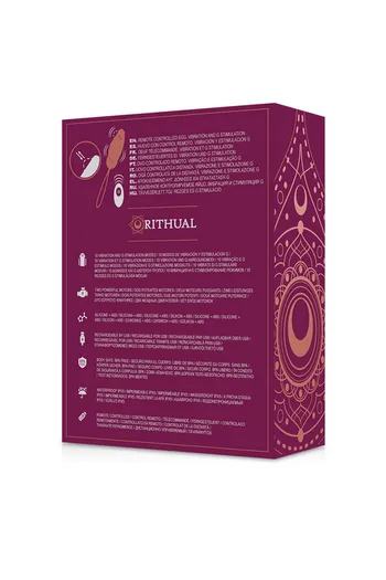 Rithual Bullet Vibratore Remoto - 10 Modalità, Impermeabile, Ricaricabile