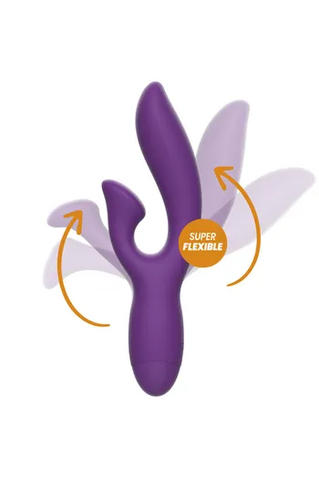 Dual motor vibrator for A-spot and clitoral stimulation