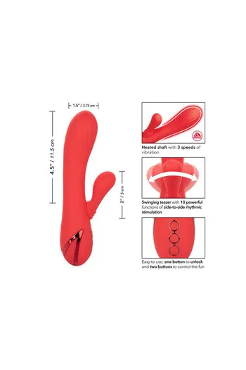 California Dreaming Palisades Passion - Vibro Massaggiatore Riscaldato per Piacere Intenso