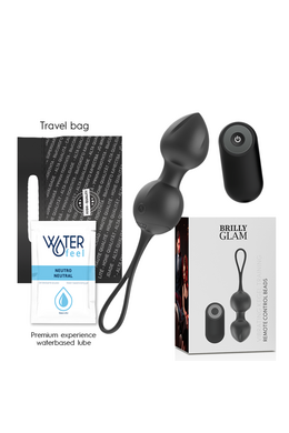 BRILLY GLAM VIBRATING KEGEL BEADS - Rechargeable Vibrating Kegel Balls with Remote Control