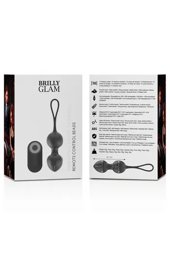 BRILLY GLAM VIBRATING KEGEL BEADS - Rechargeable Vibrating Kegel Balls with Remote Control