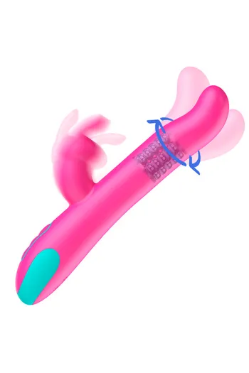 HAPPY LOKY Pluto Rabbit Vibrator & Rotator - Giocattolo Erotico Multifunzione