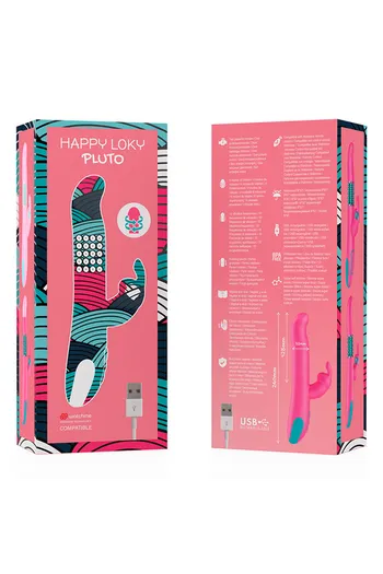 HAPPY LOKY Pluto Rabbit Vibrator & Rotator - Giocattolo Erotico Multifunzione