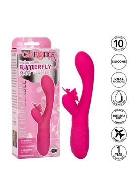 Rechargeable Butterfly Kiss - Erotic Massager with 10 Vibration Functions