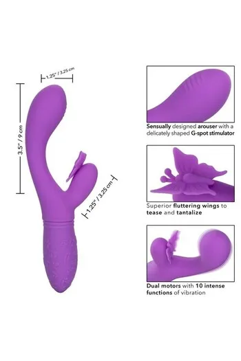Rechargeable Butterfly Kiss Vibrator | Calexotics | Intimate Pleasure