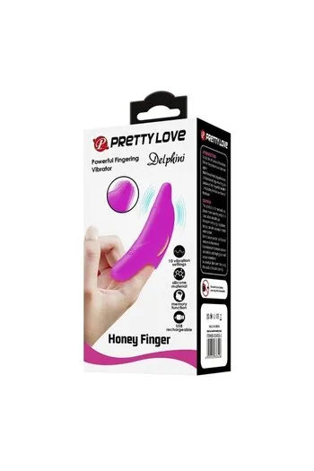 Pretty Love Dolphin Finger Vibrator - 10 Vibration Functions in Silicone