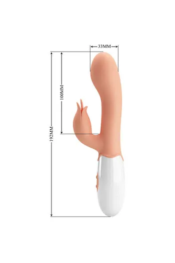 TPR Dual Motor Vibrator with Flower Clitoral Stimulator - Double the Pleasure