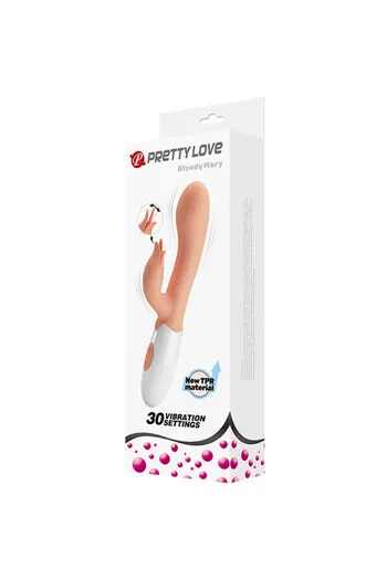 TPR Dual Motor Vibrator with Flower Clitoral Stimulator - Double the Pleasure