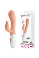 TPR Dual Motor Vibrator with Flower Clitoral Stimulator - Double the Pleasure