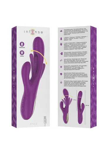 APOLO by INTENSE: Female Masturbator with 3 Motors & Oscillating Tongue