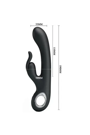 Rechargeable Rabbit Vibrator - Dual Stimulation for Clitoris and G-Spot | Pretty Love