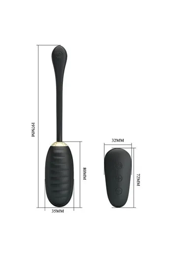 DOREEN - Uovo Vibratore Nero con Telecomando | Pretty Love