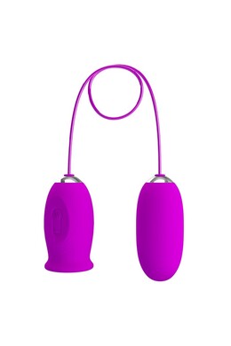 Dual Vibrating Egg with 12 Vibration Functions & 3 Licking Modes - Pretty Love