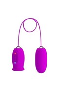 Uovo Vibrante Duale con 12 Funzioni Vibrazione e 3 Lamido - Pretty Love