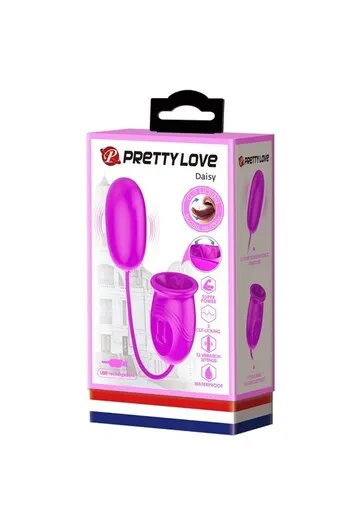 Dual Vibrating Egg with 12 Vibration Functions & 3 Licking Modes - Pretty Love