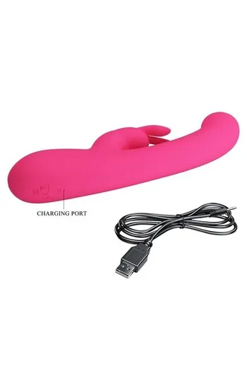 Vibratore Rabbit con Curva G-Spot - Doppio Piacere per Coppie