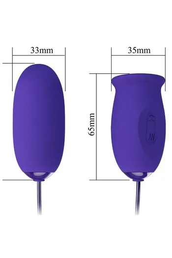 Uovo Vibratorio con Funzione Leccata: 12 Vibrazioni + 3 Stimolazioni Orali