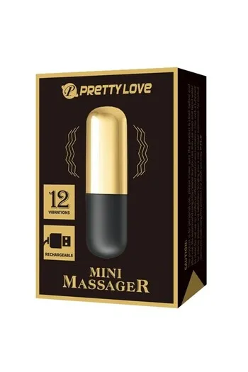 Golden Vibrating Egg with 12 Functions - Rechargeable Massager for Stimulation