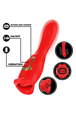 Mouth-shaped stimulator with 20 pleasure modes