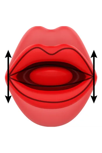 Stimolatore a forma di bocca con 20 modalità di piacere