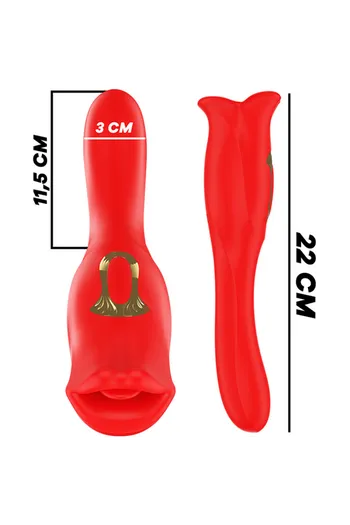 Stimolatore a forma di bocca con 20 modalità di piacere