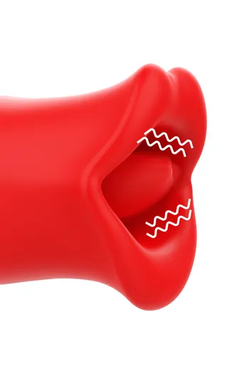 Mouth-shaped stimulator with 20 pleasure modes