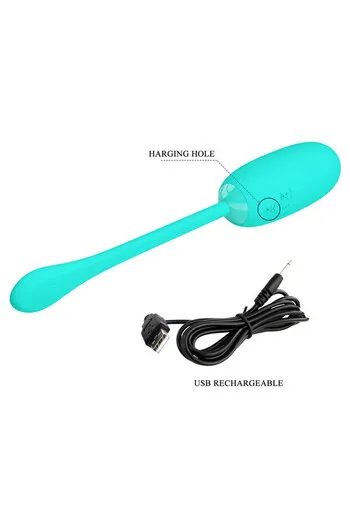 Uovo Vibrante Discreto per Viaggi - 12 Funzioni, Ricaricabile USB