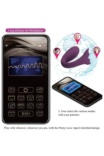 Rechargeable Couples Vibrator - 12 Vibration Modes for Maximum Pleasure