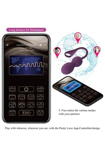 Bolle Kegel Vibranti Pretty Love - 12 Funzioni per Tonificare e Divertirti