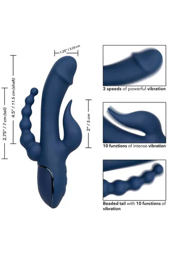 III Triple Orgasmo: Rechargeable Triple Action Massager for Extreme Pleasure