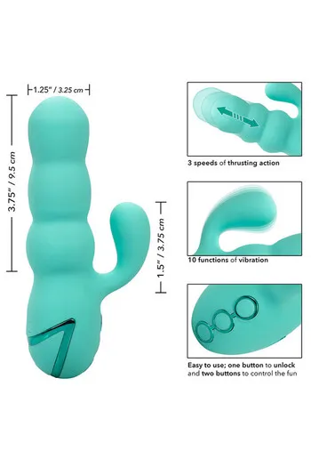 CalExotics Del Mar Diva: Powerful Dual Vibrating & Thrusting Massager