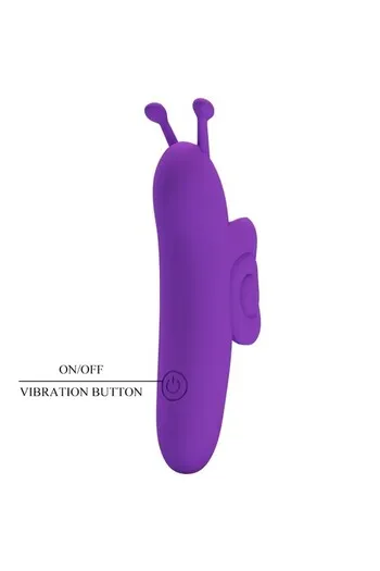Snail Finger Vibrator - 10 Modes, Rechargeable, Purple Silicone | Pretty Love