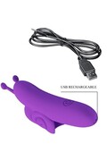 Vibratore a Dito Snail - 10 Modalità, Ricaricabile, Silicone Morado | Pretty Love