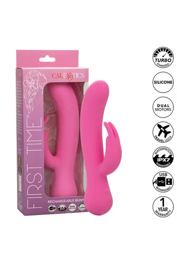 First Time Rechargeable Bunny: Intense Vibrations & Dual Stimulation for Elevated Experiences