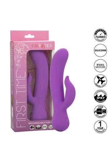 First Time Rechargeable Pleaser: Dispositivo di Intimità con Stimolazione Duale e Ricarica USB