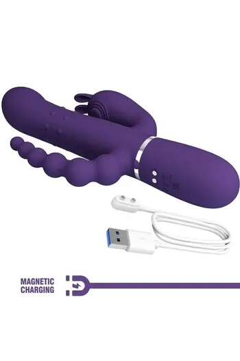 Pretty Love BW-500036-2 - Triple Rabbit Vibrator with Anal Stimulation | Maximum Power