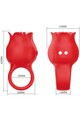 PRETTY LOVE BI-210336 Rose-Shaped Finger Vibrator - 10 Vibration Modes