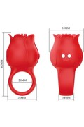 Vibratore a Dito a Forma di Rosa PRETTY LOVE BI-210336 - 10 Modalità di Vibrazione